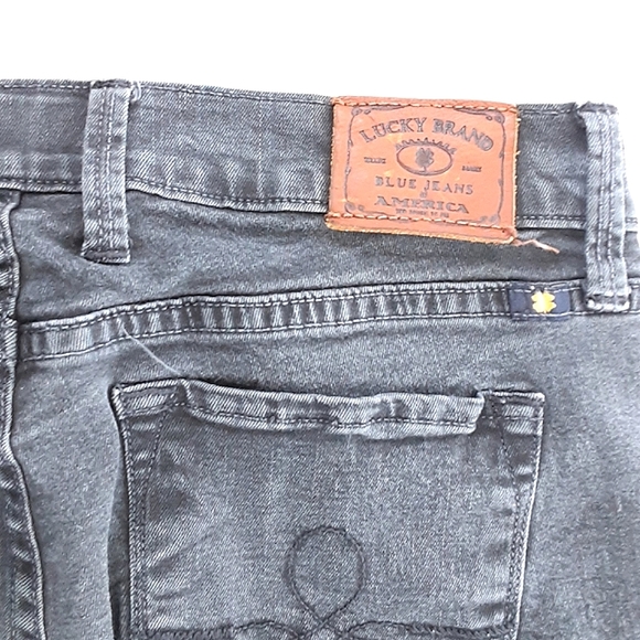 Lucky brand sophia, crinkle, distressed, color black, skinny size 8/29 - Picture 6 of 7